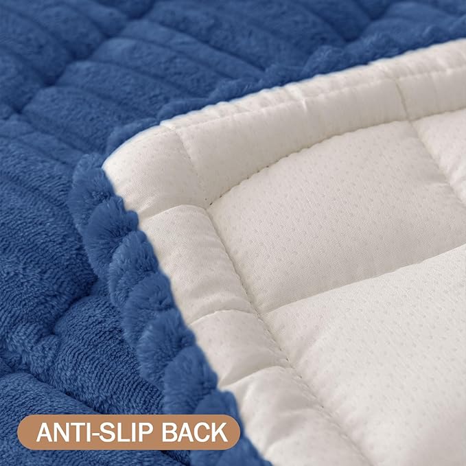 Smiry Couch Cover for Dogs, Non Slip Washable Sofa Protector for Pets, Soft Furniture Cover for Pet, Stylish Sofa Covers, Cozy Protect Against Fur, Dirt & Everyday Messes (Navy Blue, 27.6" x 27.6")