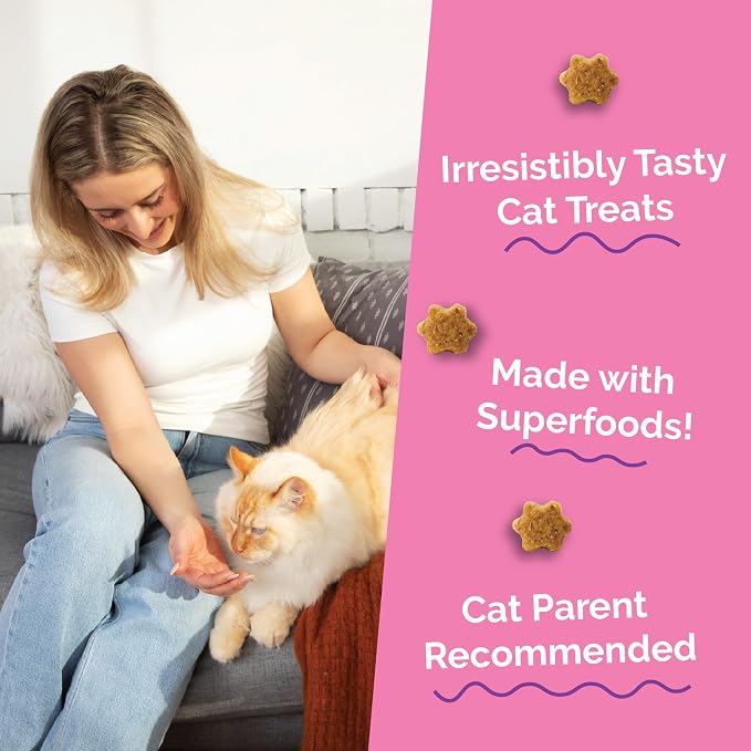 Fruitables Cat Treats - Crunchy Treats for Cats - Healthy Low Calories Packed with Protein - Free of Wheat, Corn and Soy - Made with Real Salmon, Tuna, Chicken - 2.5 Oz (3 Pk)