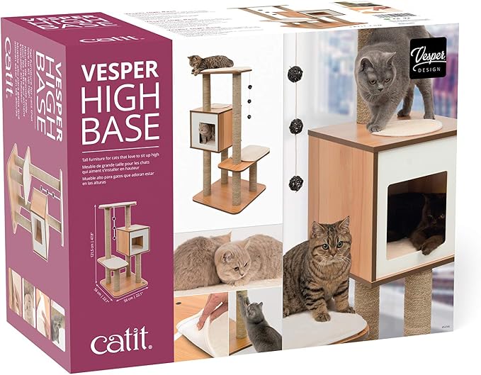 Vesper Cat Tree, High Base, Walnut, 52045