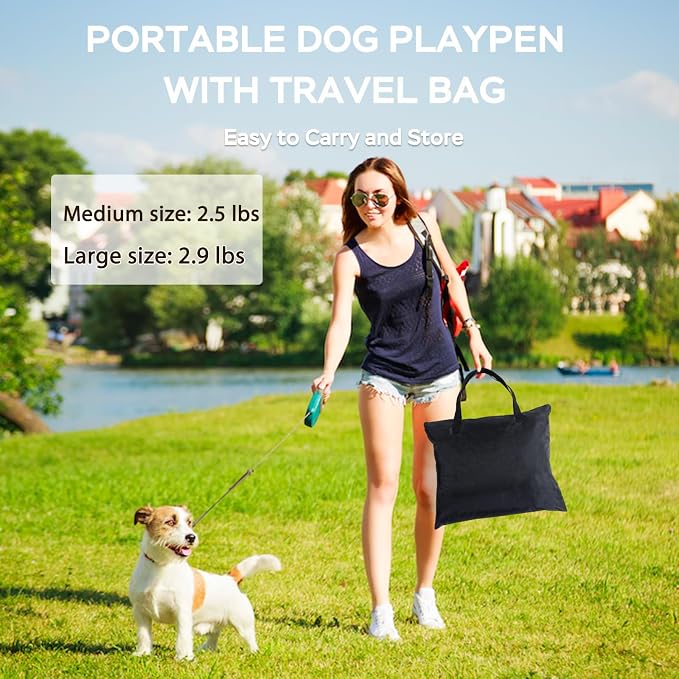 Portable Foldable Pet Playpen Collapsible Crates Kennel Playpen for Dog cat and Rabbit &Travel playpen Outdoor or Indoor (Medium(31.5" L x 23.6" W x 21.7" H), Brown)