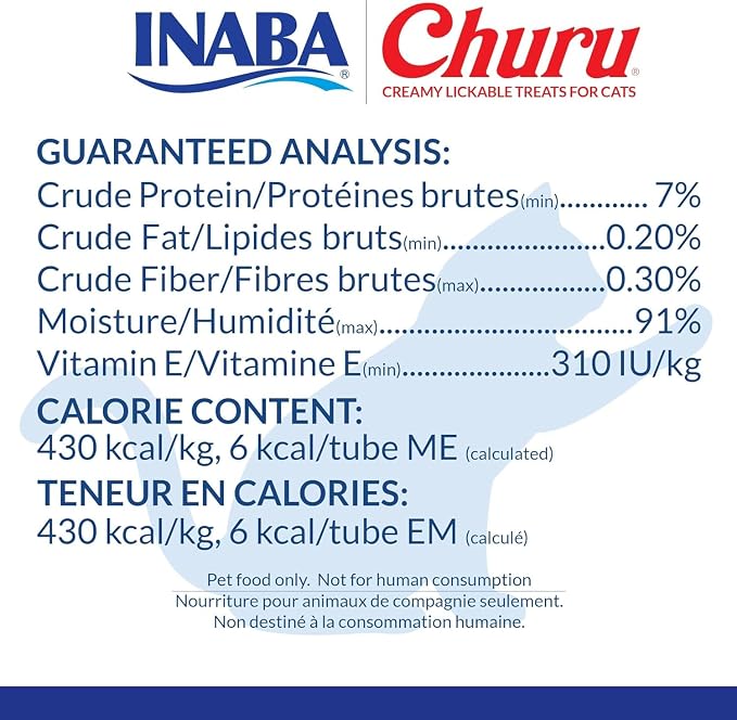 INABA Churu Lickable Grain-Free Purée Cat Treats, (75 Tuna and 75 Chicken) | Grain-Free, Lickable, Squeezable Creamy Purée, Treat/Topper