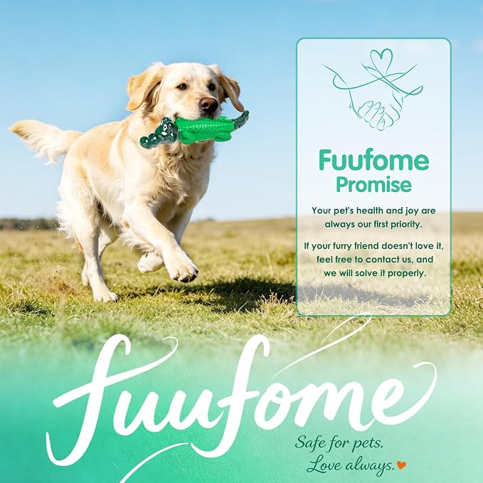 Fuufome Tough Dog Chew Toys for Small & Medium and Large Dogs,Long-Lasting Chew Toys for Gentle to Moderate Chewers, Great for Indoor & Outdoor Play, Easy to Clean