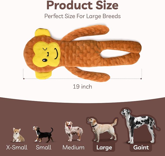 SHARLOVY No Stuffing Dog Toys 5 Pack, Crinkle Interactive Dogs Toy for Boredom, Puppy Toys for Teething to Keep Them Busy, Cute Squeaky Dogs Toy for Small, Medium, and Large Breed
