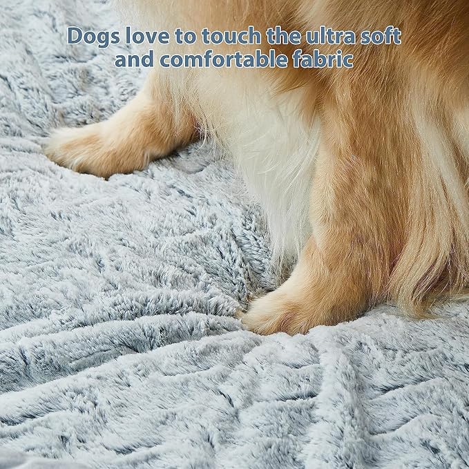 WNPETHOME XXXL Big Dog Bed for Large Dogs, Washable Dog Couch with Removable Waterproof Cover, Orthopedic Pet Sofa Bed with Bolster Sides, 53 x 43 x 7 Inches