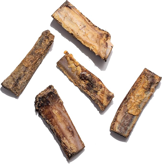 Jack&Pup 6” Rib Bones for Dogs (13 Pack) – Natural Single Ingredient Beef Bones for Dogs, High Protein Long-Lasting Dog Chews, Flavorful Real Beef Bones