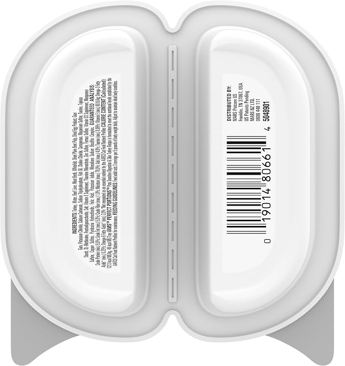 IAMS Perfect Portions Sensitive Digestion & Skin Wet Cat Food Pate, Adult Grain Free Pate, Turkey Recipes, (24) 2.6 oz. Twin-Pack Trays