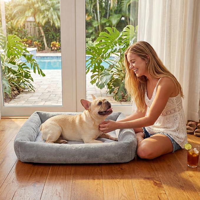 Cooling Cat Bed for Small Medium Cats - Removable Inner Cushion & Reversible Design (Ice‑Silk Cooling Layer | Sherpa Fleece Layer), Non‑Slip Bottom Washable Cooling Mat for Cats, Crates 20" × 14"