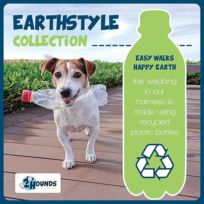 2 Hounds Design Freedom No Pull Dog Harness, Adjustable Harness and Leash Set, Easy Walking & Comfortable Control, Fits Small, Medium & Large Dogs, Solid Colors, Made in USA, 5/8" SM, Neon Orange