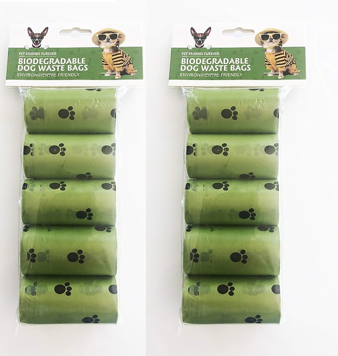 Biodegradable Dog Poop Bags, Extra Thick, Strong Poop Bags, 20 Bags Per Roll. Measures 8.5 x 12.5 Inches (Qty: 10 Rolls = 200 Bags)