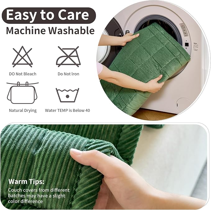 Couch Covers for Dogs Washable, 27.6"x59.1" Non Slip Couch Covers for Loveseat Sofa Pet Friendly, Soft Fuzzy Sofa Covers for Pet, Dog Couch Cover Furniture Protector(1PC,Green)