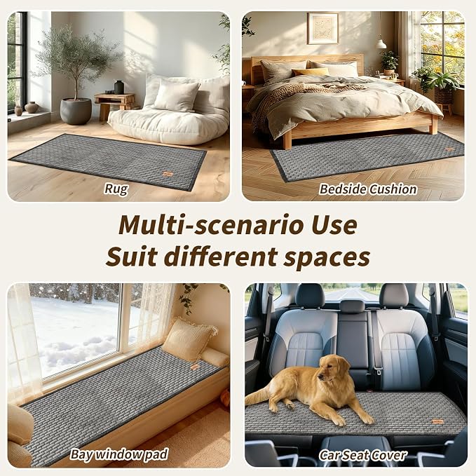 Couch Covers for Dogs Washable, Velvet Dog Couch Cover Protector, Fuzzy Plush Pet Sofa Cover for Single Sofa, Sofa Covers for Pets(1,Dark Grey,27.6"x27.6",Single Seater)