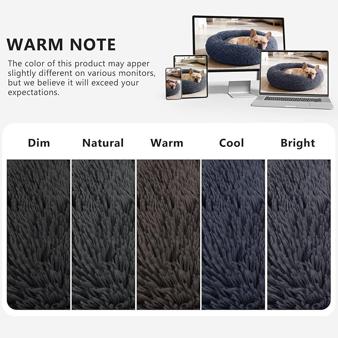 MIXJOY Orthopedic Dog Bed Comfortable Donut Cuddler Round Pet Beds Ultra Soft Washable Dog and Cat Cushion Bed (30'', Coffee)