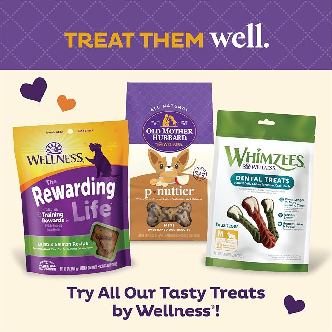 Old Mother Hubbard Wellness Training Bitz Assorted Mix Dog Treats, Natural Biscuits, 3 Flavors, 8 oz Bag (Pack of 2)