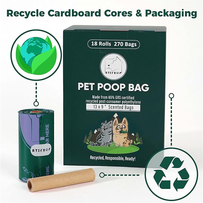 ATIFBOP Dog Poop Bags Rolls, Extra Thick and Leak-proof Poop Bags, Pet Waste Bag