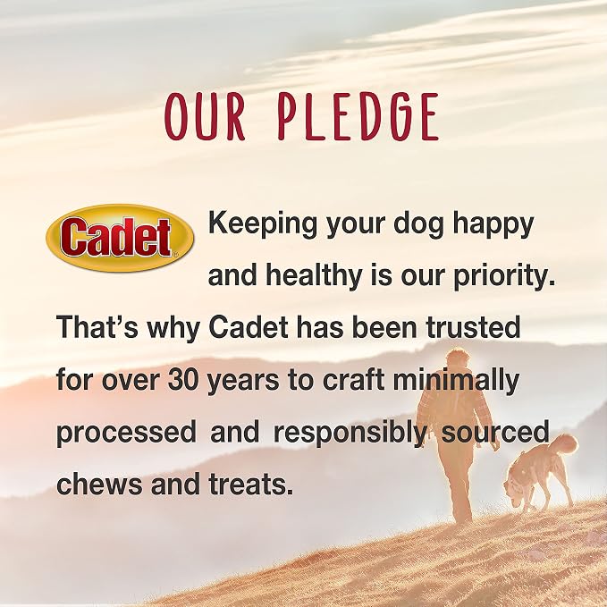Cadet Gourmet Triple Chews Long-Lasting Pork Hide Sticks with Sweet Potato and Duck, Healthy Dog Treats for Small & Large Dogs, 18 Count