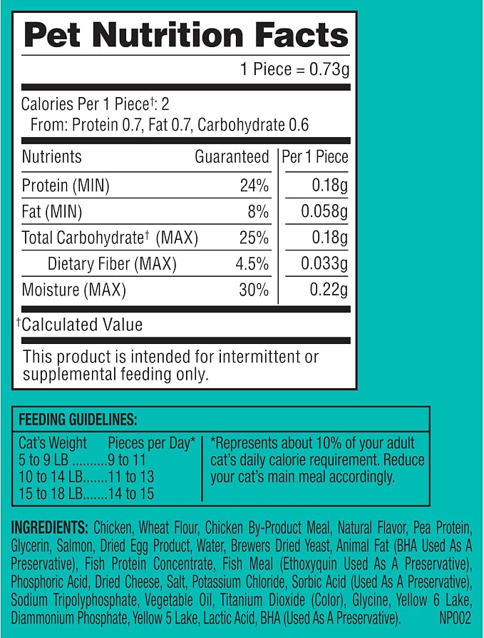 Meow Mix Irresistibles Soft Cat Treats Made with Real Salmon,3 Oz. Pouch,(Pack of 10)