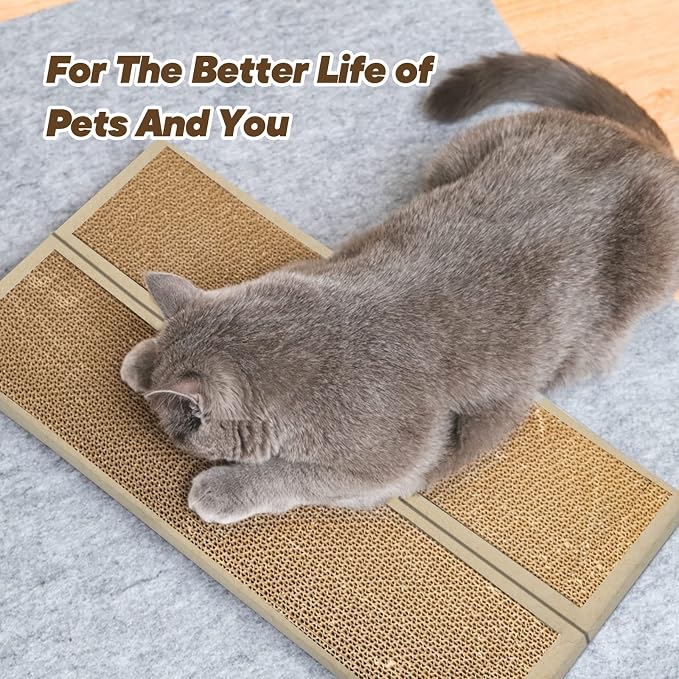 HappyFreeSX Splicing Cat Scratch Pad: Cat Scratchers for Indoor Cats, Cat Scratching Pad, Cat Scratcher Cardboard, Cat Scratching Pad, Premium Scratch from Cats, Double-Sided Design