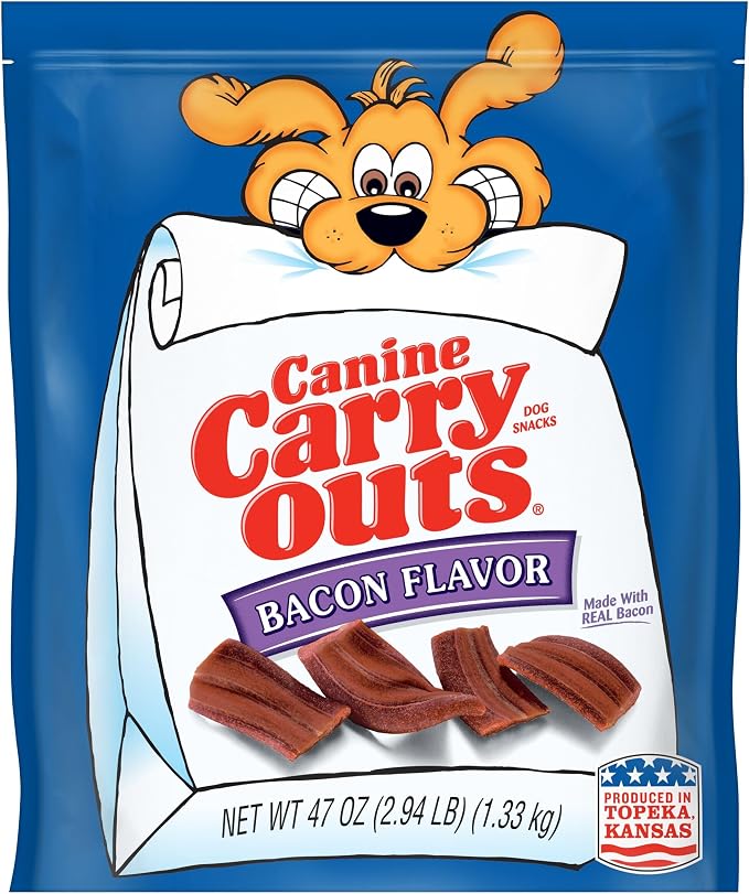 Canine Carry Outs Bacon Flavor Dog Treats, 47oz Bag