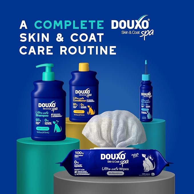 DOUXO SPA Dog Shampoo for Smelly Dogs, 16 fl oz, Hydrates the Skin, Removes Bad Odor, Leaves the Coat Soft and Smelling Great, Ultra-Safe Formula