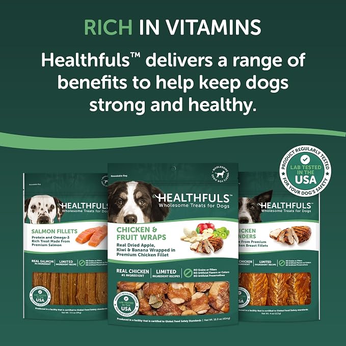 Healthfuls Chicken Wrapped Fruit Dog Treats, 16oz