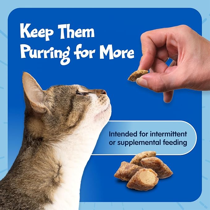 Blue Buffalo Bursts Paw-Lickin' Chicken Crunchy & Creamy Cat Treats, Great for Training, Made with Real Chicken Natural Cat Treats Enhanced with Vitamins, Minerals & Other Nutrients, Tub 12 oz.