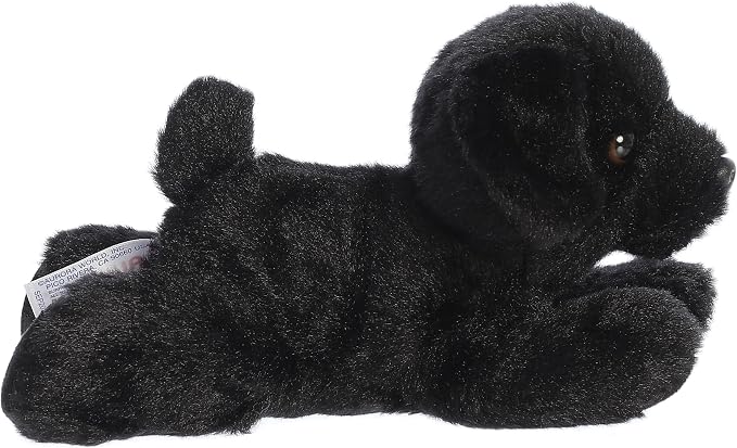 Aurora® Adorable Mini Flopsie™ Blackie™ Stuffed Animal - Mini Companions Ready for Playful Adventures - for Kids All Ages, Toddlers, Adults, and Families - Black 8 Inches