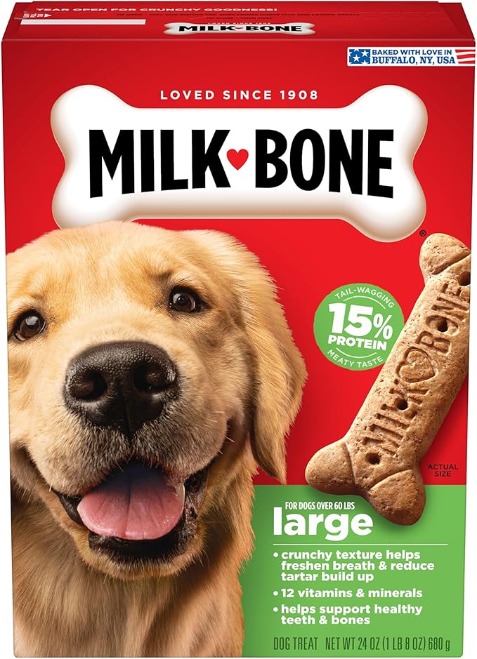 Milk-Bone Original Biscuits, Large Dog Treats, 24 Oz. Box