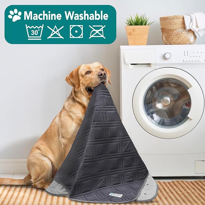 PetAmi Dog Cooling Mat, Waterproof Self Cooling Dog Pad with Non-Slip Backing, Q-Max >4.0 Pet Cooling Mat for Crate, Couch, Kennel & Car, Indoor Outdoor Summer Use, Grey, 60x80