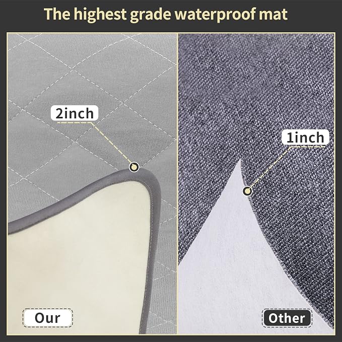 Washable Reusable Dog Pee Pads, 34"x52" Absorbent & Waterproof Puppy Training Pad for Crate, Playpen & Carpet, Large Potty Pads for Dogs, Cats & Small Pets