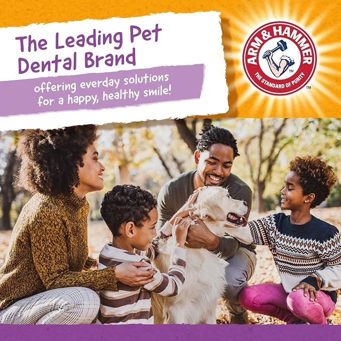 Arm & Hammer for Pets Nubbies Dental Treats Baking Soda Calcium Dog Dental Chews Nubbed Texture Scrubs Plaque Tartar Peanut Butter Flavor 20 Count 7 OZ 24 Pack