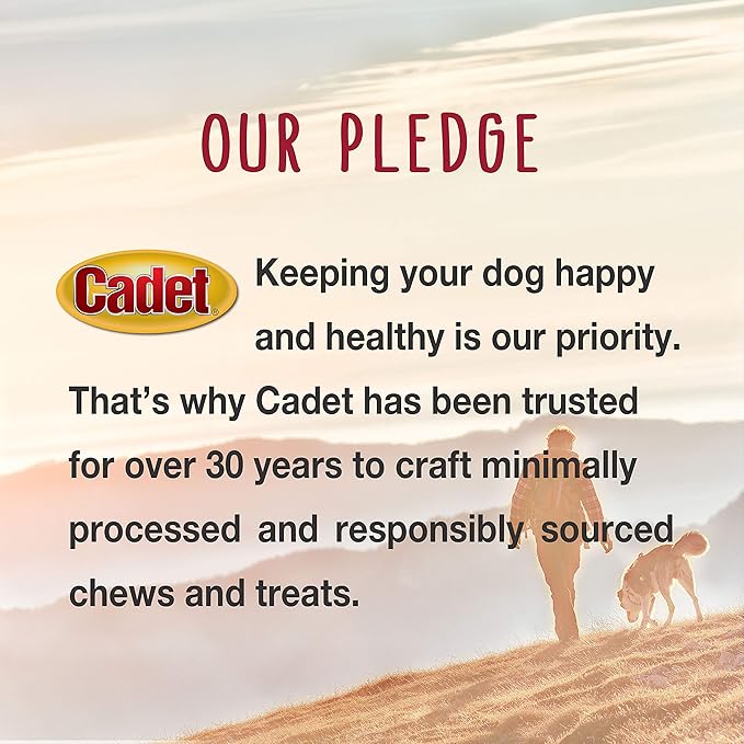 Cadet Gourmet Duck Jerky Dog Treats For Training - Healthy & Natural Dog Training Treats for Small & Large Breeds - Inspected & Tested in USA (40 oz.)