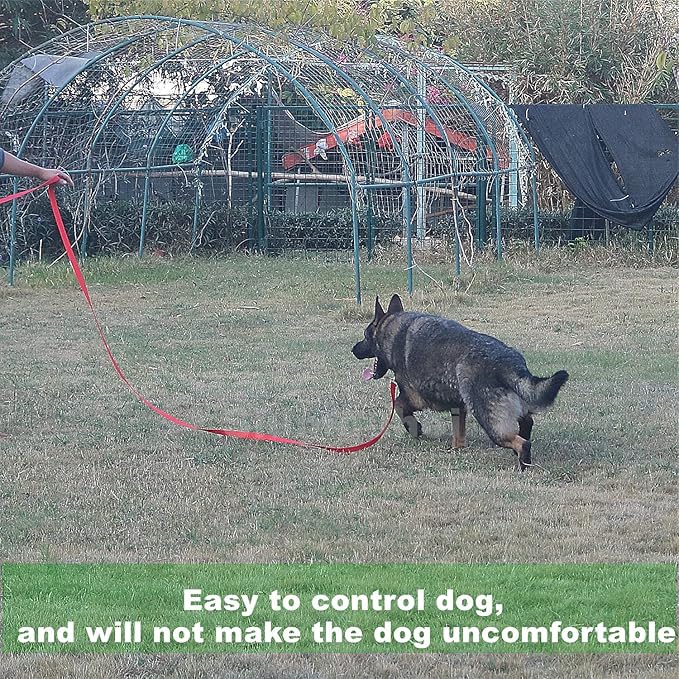 Strong Durable Nylon Dog Training Leash, 1 Inch Wide Traction Rope, 6 ft 10ft 15ft Long, for Small and Medium Dog (Brown, 15 Feet)