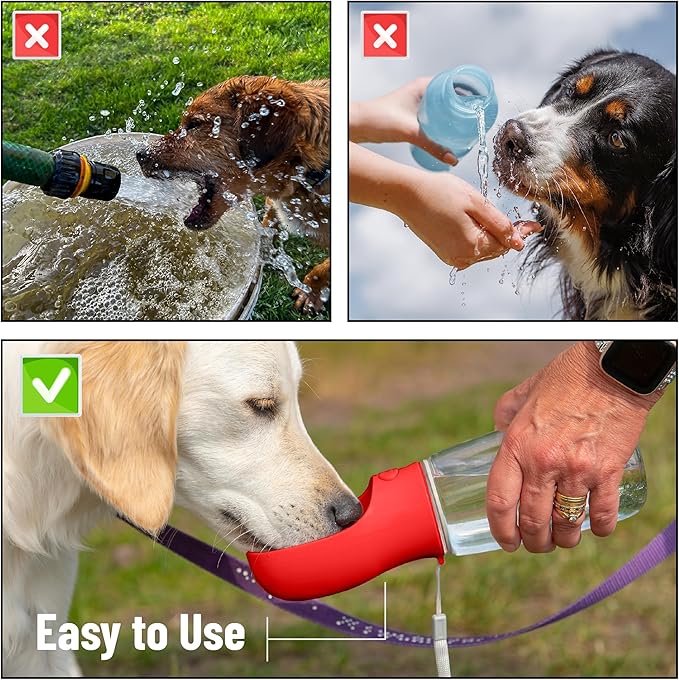 Mr. Pen- Portable Dog Water Bottle, 19 oz, Large, Leak Proof Puppy Water Dispenser with Drinking Feeder for Pets, Outdoor Walking, Hiking, Travel, Not Dishwasher Safe