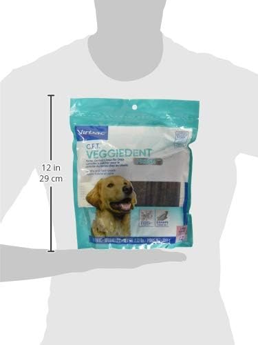Virbac C.E.T.® VEGGIEDENT® FR3SH® Tartar Control Chews for Dogs with digestive health support, VOHC Approved, Small 11-22lbs