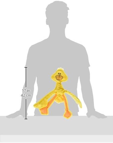 Multipet Skele Duck Dog Rope Toy - Nylon Tug of War - Squeaky Toy for All Dogs - for Playing Toss & Fetch - Cute Dog Pet Toy (15", Yellow) (Pack of 2)