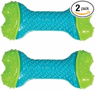 KONG CoreStrength Bone - Dog Dental Chew Toy - Durable, Multi-Layered Dog Toy for Enrichment Play & Dental Care - with Textured Body for Teeth Cleaning - for Medium/Large Dogs (Pack of 2)