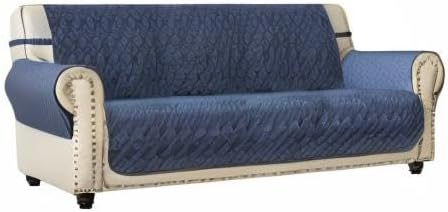 Ameritex Couch Sofa Slipcover 100% Waterproof Nonslip Quilted Furniture Protector Slipcover for Dogs, Children, Pets Sofa Slipcover Machine Washable (Blue, 78")