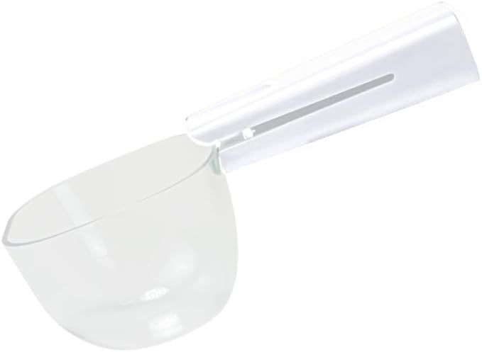 Food Scoop, Pet Cat Dog Food Cup Capacity Cat Food Scooper With Sealing Clip, Ice, Coffee Bean, Flour Scoop White