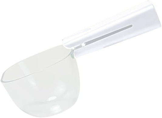 Food Scoop, Pet Cat Dog Food Cup Capacity Cat Food Scooper With Sealing Clip, Ice, Coffee Bean, Flour Scoop White