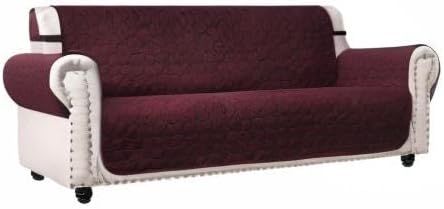 Ameritex Couch Sofa Slipcover 100% Waterproof Nonslip Quilted Furniture Protector Slipcover for Dogs, Children, Pets Sofa Slipcover Machine Washable (Burgundy, 68'')