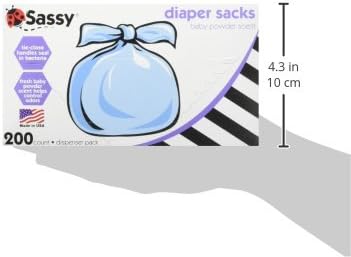 Sassy Baby Disposable Diaper Sacks, Packaging may vary 200 Count (Pack of 6)