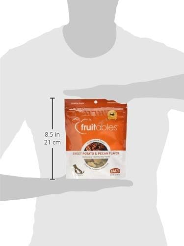 Fruitables Baked Dog Treats, Healthy Pumpkin Treat for Dogs, Low Calorie & Delicious, Free of Wheat, Corn and Soy, Made in the USA, Sweet Potato and Pecan Flavor, 7oz (Pack of 2)
