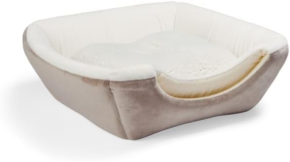 EveryYay by Petco 2-in-1 Novelty Pyramid Convertible Cat Bed 16" L X 16" W Taupe