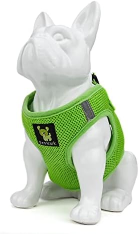 EcoBark Premium Dog Harness - Luxury Soft Dog Harnesses for Puppies & Dogs - Step in Vest Body Halter Under 19 lbs (Green)