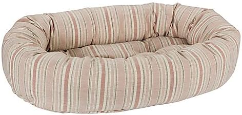 Bowsers Sanibel Stripe Linen Donut Dog Bed S