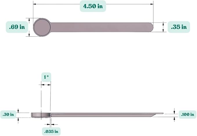 1/4 Teaspoon (1.25 mL) Long Handle Plastic Measuring Spoon for Coffee, Protein Powder, Pet Food, Spices, Grains, Dry Goods – Food-Grade BPA-Free (Pack of 10)