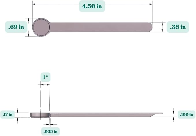 1/8 Teaspoon (0.625 mL | A Pinch) Long Handle Plastic Measuring Spoon for Coffee, Protein Powder, Pet Food, Spices, Grains, Dry Goods – Food-Grade BPA-Free (Pack of 25)