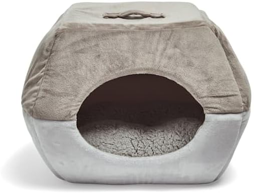 EveryYay by Petco 2-in-1 Novelty Pyramid Convertible Cat Bed 16" L X 16" W Gray