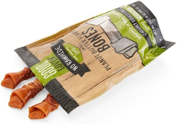 Good Lovin' by Petco No Rawhide Small Peanut Butter Flavored Dog Bones 14 oz. Count of 10