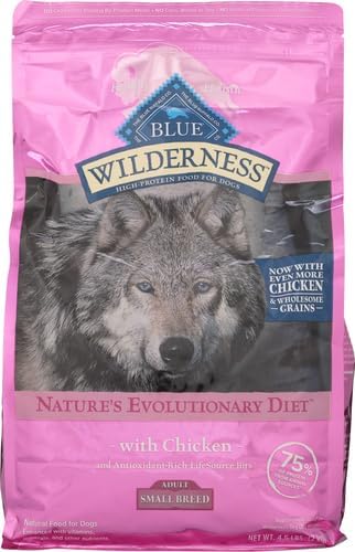 Blue Buffalo Wilderness Adult Small Breed Dry Dog Food Real Chicken with Natural Ingredients (Pack of 3)